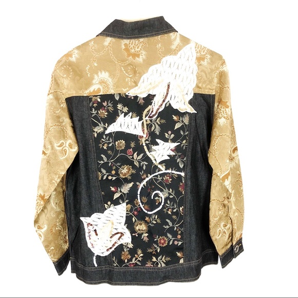 (P1-24) Alex Kin Womens Large Floral Coat - Picture 6 of 6